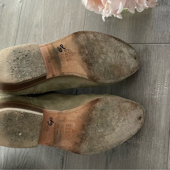 Golden Goose Viand Beige Suede Cowgirl Booties - Picture 8 of 9